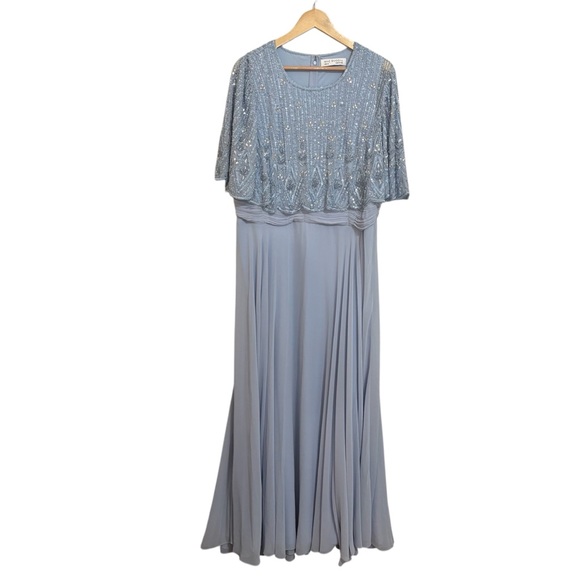 MAC DUGGAL Beaded Overlay A-Line Gown NWOT - Picture 4 of 12